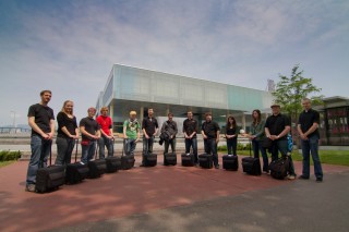 L2Ork in front of Zagreb's Museum of Contemporary Arts