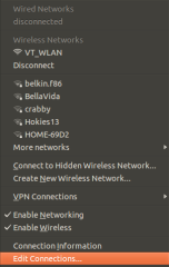 Network Manager Edit Connections
